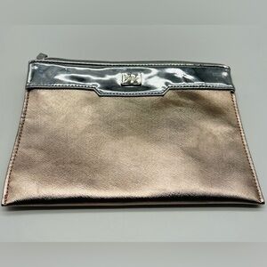 It Cosmetics rose gold and silver makeup bag